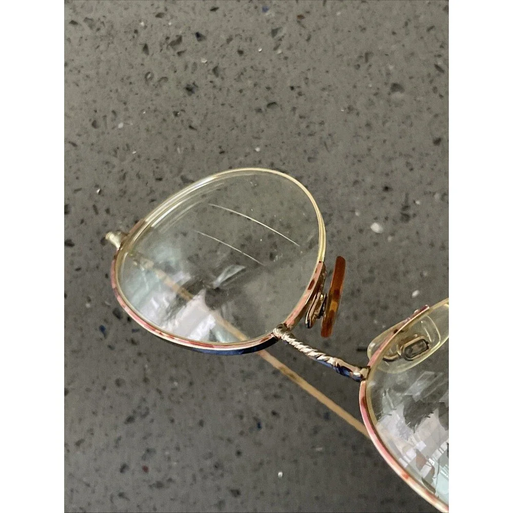LUXOTTICA LU 2209 G505 GOLD MULTICOLOR EYEGLASSES GLASSES FRAMES ONLY 52-19-135